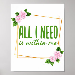 Póster positive vibes sayings for motivation