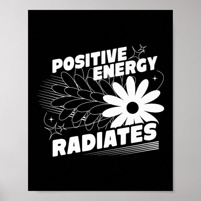 Póster Positivo, la energía provoca citas positivas inspi (Frente)