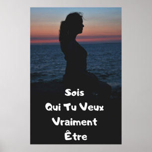 Póster Positivo-Poster de la citación de "Sois Toi"