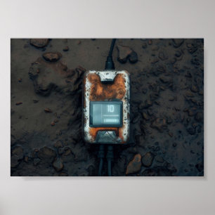 Póster Post Tecnología apocalíptica futurista