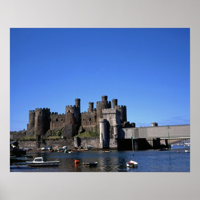 Póster Postal Conwy Castle North Wales (Frente)