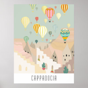 Póster Postal De Cappadocia   Balón de Kapadokya