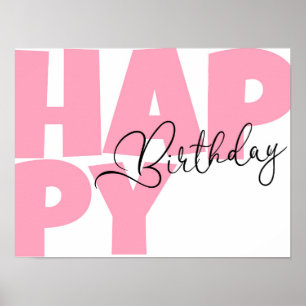 Póster Postal de cumpleaños feliz