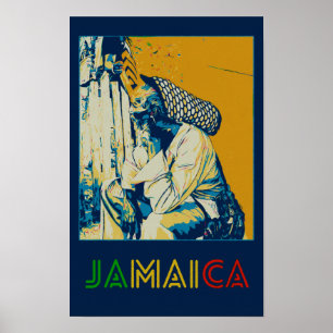 Póster postal de Jamaica, cultura rastafari