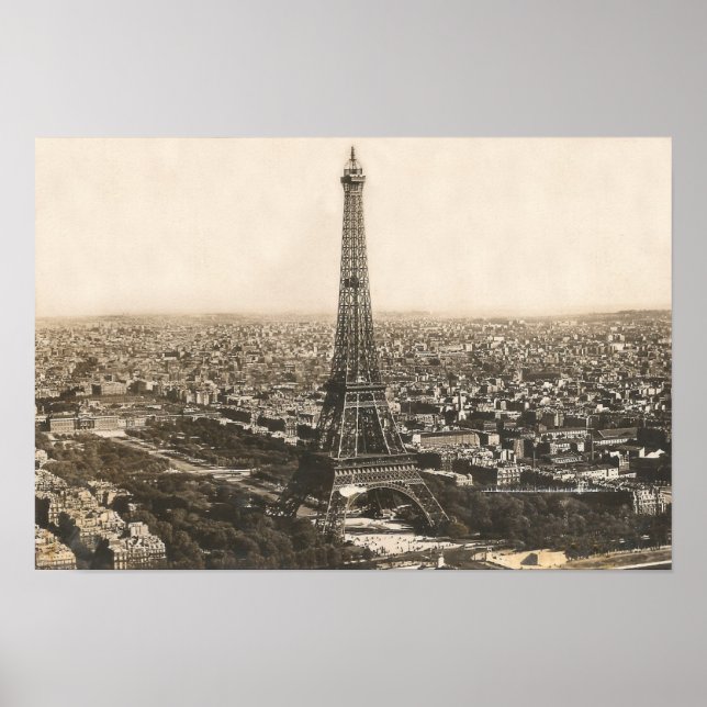 Póster Postal de la Torre Eiffel 1956~París (Frente)