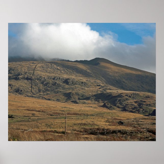 Póster Postal de Snowden North Wales (Frente)