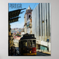 Postal de tranvía de Portugal