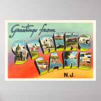 Postal de viaje vintage de Spring Lake New Jersey
