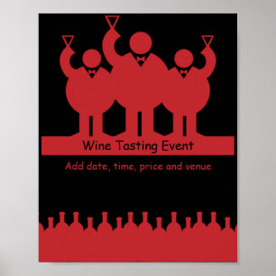 Póster Postal del Poster de promoción de eventos de prueb