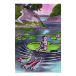 Póster postal francesa de April Fool