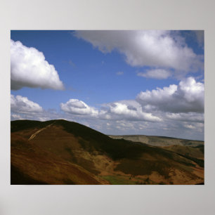 Póster Postal Moel y Gamelin Llangollen Gales