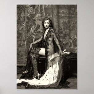 Póster Postal temprana del francés de los 1900s