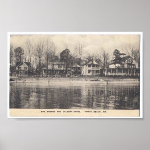 Póster Postal vintage North Beach Maryland