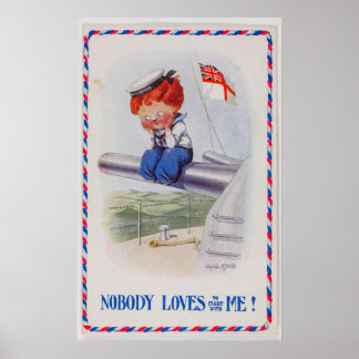 Póster Postales antiguas de la Primera Guerra Mundial fir