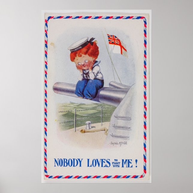 Póster Postales antiguas de la Primera Guerra Mundial fir (Frente)
