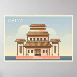 Póster Postales de China