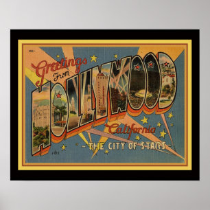 Póster Postales de Hollywood de los años 1940 16 x 20