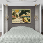 Póster Postales de Miami Beach Ocean Drive de la Retro de<br><div class="desc">Este es un nuevo arte hecho al estilo de la época. No es una reproducción de una postal real.</div>