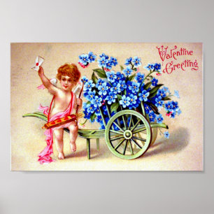 Póster Postales de San Valentín de época