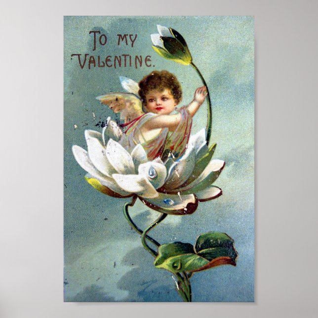 Póster Postales de San Valentín de época (Frente)