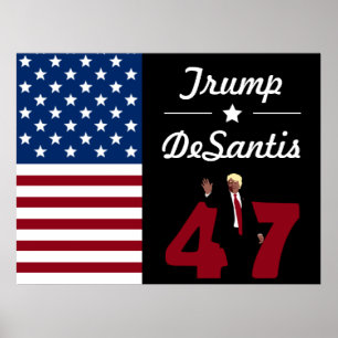 Póster Postales de Trump Desantis 2024