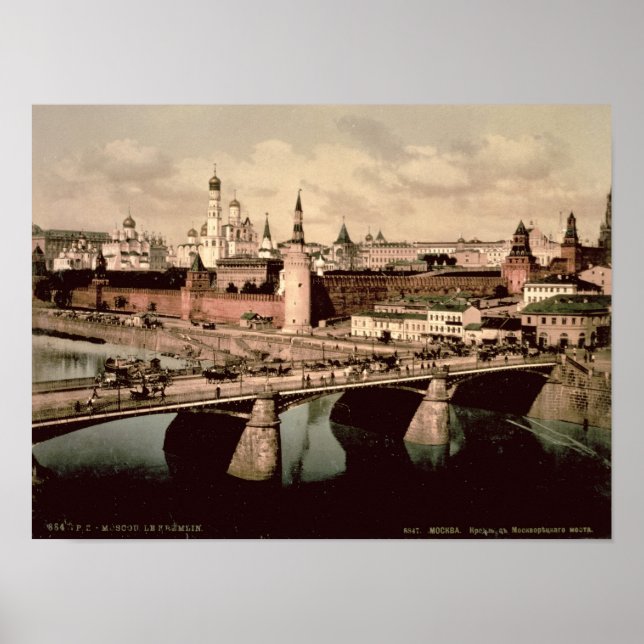 Póster Postcard depicting the Kremlin, Moscow (Frente)