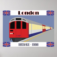 Postcarta de tren de Londres retro vintage