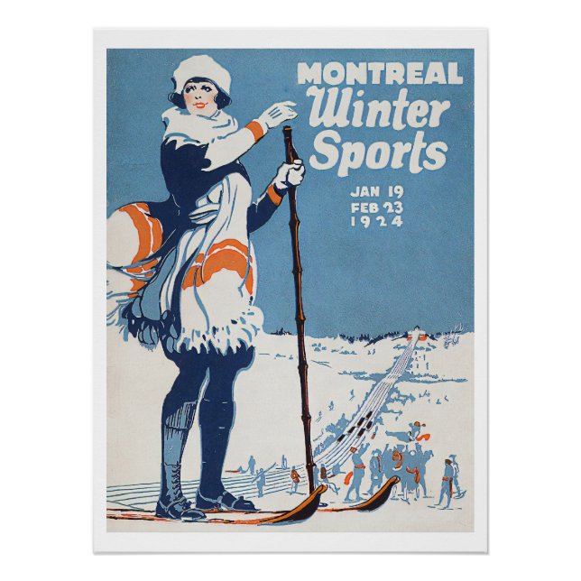 Póster Postcarta de viaje de Montreal Canada Vintage (Anverso)