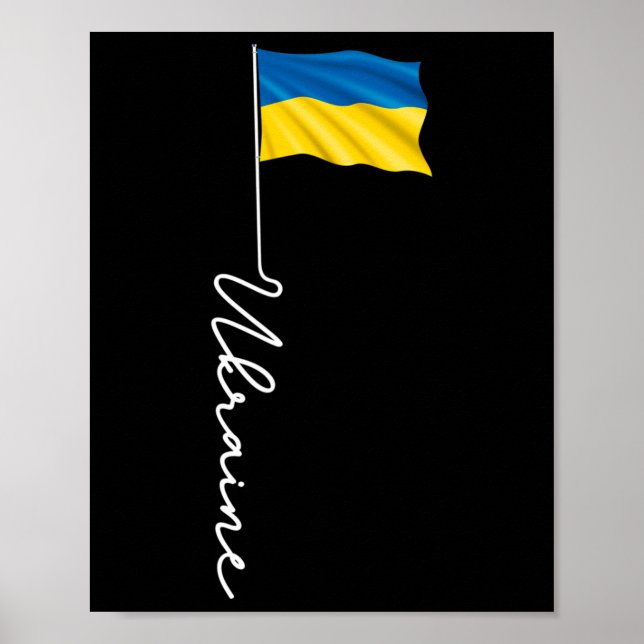 Póster Poste de bandera emblemático de Ucrania - Ucranian (Frente)