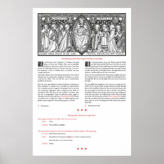 Póster Poste de Evangelio y Bendición de los Servidores