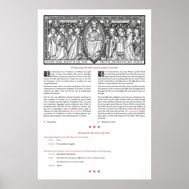 Póster Poste de Evangelio y Bendición de los Servidores (Frente)