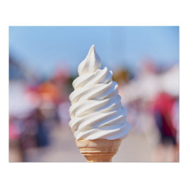 Póster Poste de helados de servicio suave
