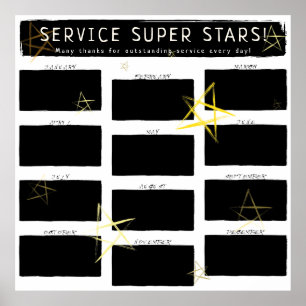 Póster Poste de la exposición de fotos de varios empleado