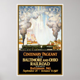 Póster Poste de viaje vintage "Baltimore and Ohio Railroa