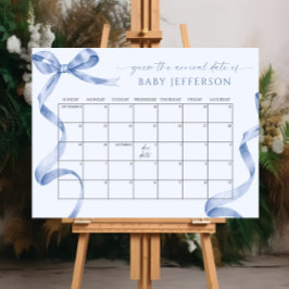 Póster Poste del calendario de la cita de Baby Shower Adi