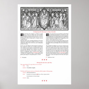Póster Poste del Evangelio post-Masas y Bendición de los 