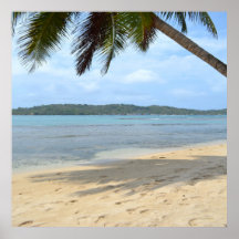 Poster 012 - Caribbean Beach a orillas del mar