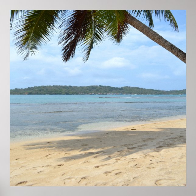 Póster Poster 012 - Caribbean Beach a orillas del mar (Frente)