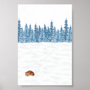 Póster Poster (10,2 x 15,2 cm) - Escena de invierno
