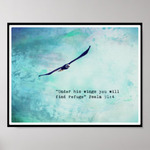 Póster Poster 11x8.5 del salmo 91 de Eagle (mate)