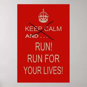 Póster Poster - 12" x 18" - Mantener la calma y . ... ...