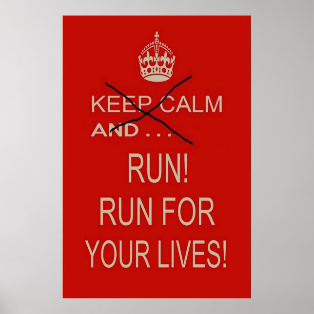 Póster Poster - 12" x 18" - Mantener la calma y . ... ... (Frente)