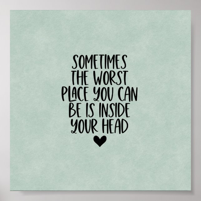 Póster Poster (15,2 x 15,2 cm) - Dentro de la cabeza (Frente)