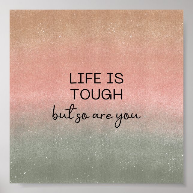 Póster Poster (15,2 x 15,2 cm) - La vida es dura (Frente)
