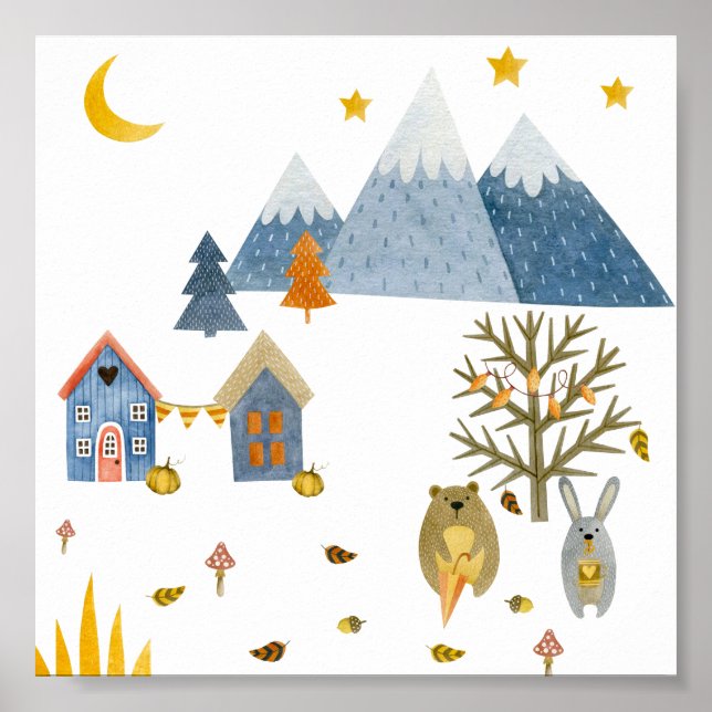 Póster Poster (15,2 x 15,2cm) - Autumn (Frente)