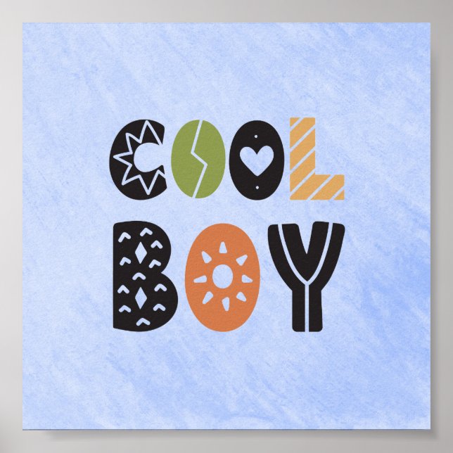 Póster Poster (15,2 x 15,2cm) - Cool Boy (Frente)