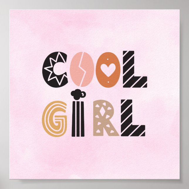 Póster Poster (15,2 x 15,2cm) - Cool Girl (Frente)
