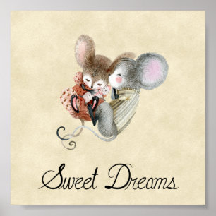 Póster Poster (15,2 x 15,2cm) - Cute Little Mice