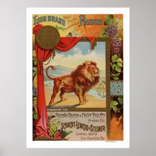Póster Poster 1890 de las pasas de California