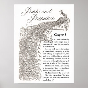 Póster Poster 18" del orgullo y del perjuicio x 24"